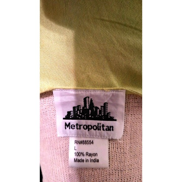 Metropolitan Size L Green Tropical Embroidered Beaded Sleeveless Long Sun Dress - Picture 6 of 6